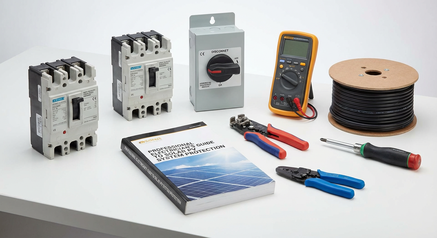 Professional Electrician's Guide to Solar PV System Circuit Breakers and Overcurrent Protection - Professional equipment used for Professional Electrician's Guide to Solar PV System Circuit Breakers and Overcurrent Protection