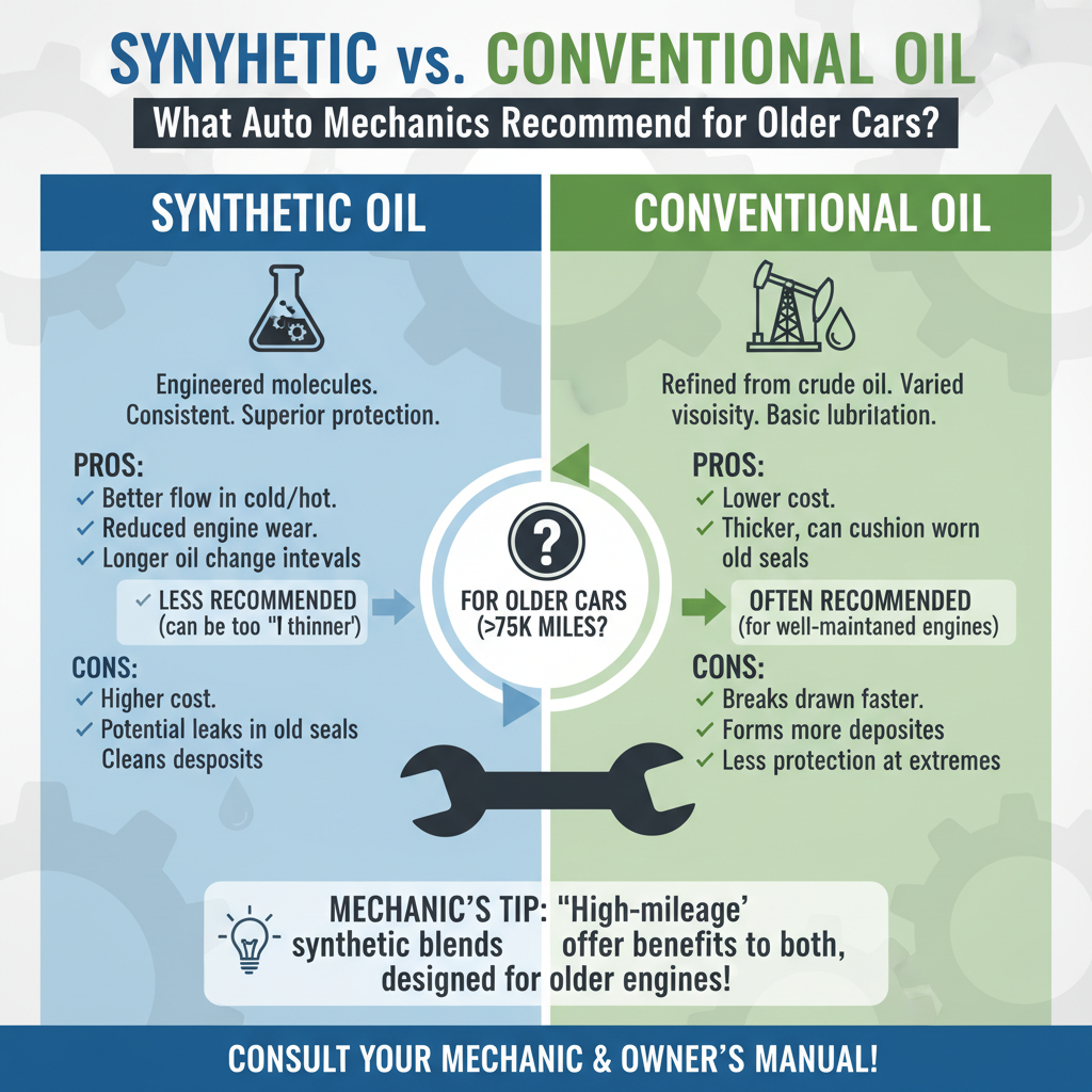 Synthetic vs. Conventional Oil: What Auto Mechanics Recommend for Older Cars? - Understanding Synthetic vs. Conventional Oil: What Auto Mechanics Recommend for Older Cars? - visual guide
