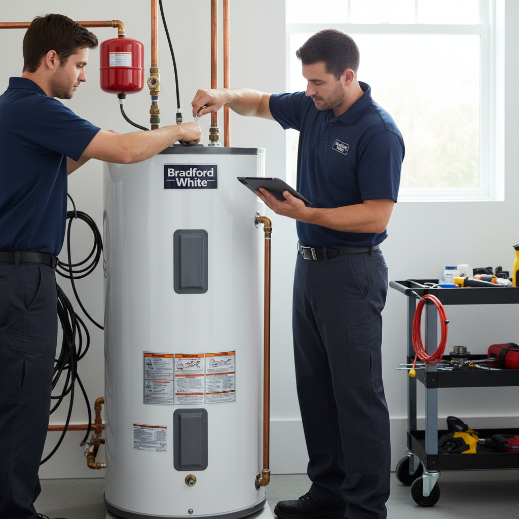Water Heater Brands with Best Customer Service & Parts Availability (Pro Opinion) - Bradford White - the top choice for water-heater professionals