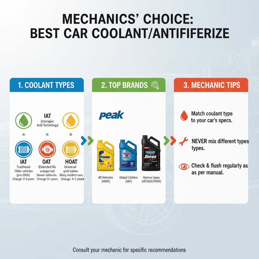 Best Car Coolant/Antifreeze Types and Brands Recommended by Mechanics - Understanding Best Car Coolant/Antifreeze Types and Brands Recommended by Mechanics - visual guide