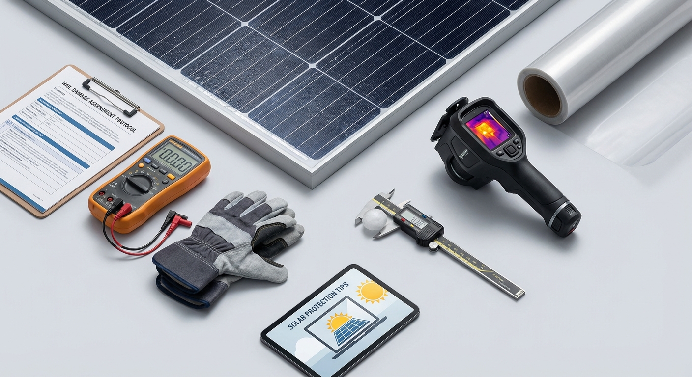 Does Hail Damage Solar Panels? Expert Assessments and Protection Tips - Professional equipment used for Does Hail Damage Solar Panels? Expert Assessments and Protection Tips