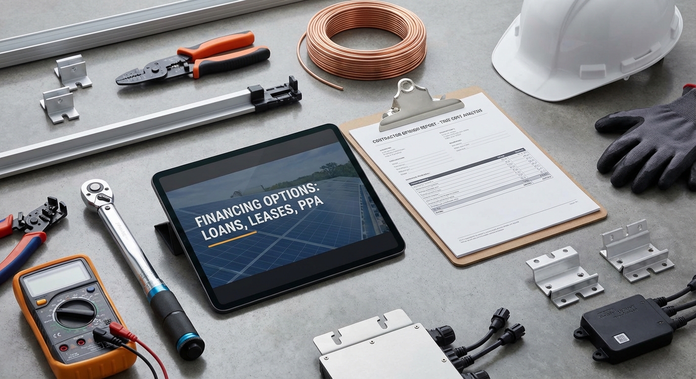 What's the True Cost of Solar Panel Financing? Contractor Opinions on Loans vs. Leases vs. PPA - Professional equipment used for What's the True Cost of Solar Panel Financing? Contractor Opinions on Loans vs. Leases vs. PPA
