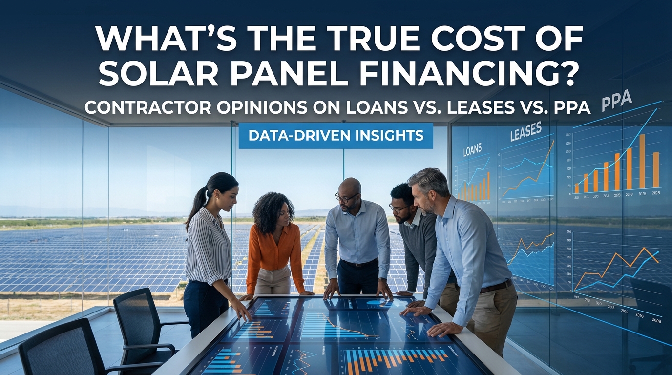 Solar Financing Face-Off: Loans vs. Leases vs. PPAs – The Definitive Cost Comparison for Homeowners