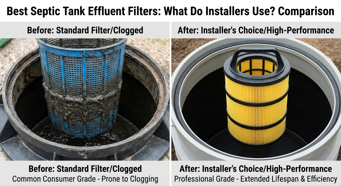 Best Septic Tank Effluent Filters: What Do Installers Use? - Comparing options for Best Septic Tank Effluent Filters: What Do Installers Use?