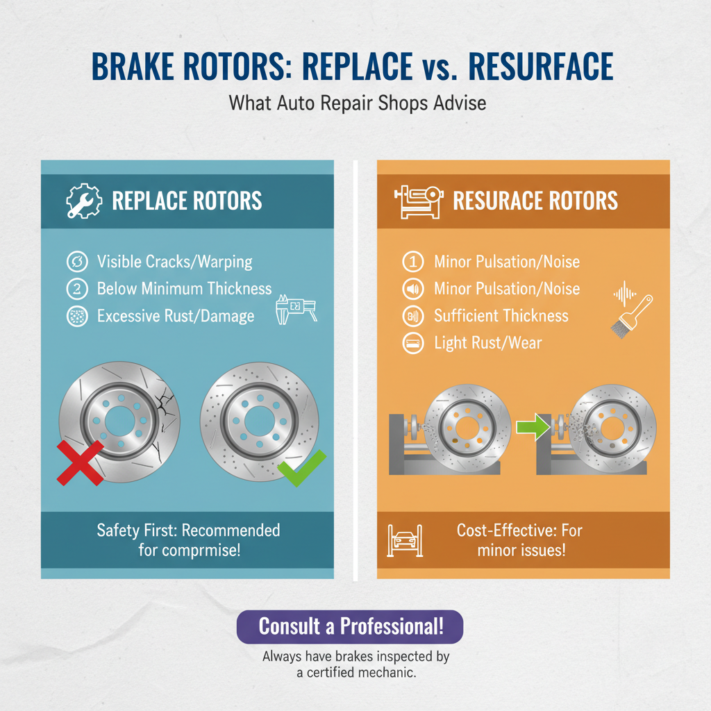 When to Replace Brake Rotors vs. Resurface: What Auto Repair Shops Advise? - Understanding When to Replace Brake Rotors vs. Resurface: What Auto Repair Shops Advise? - visual guide