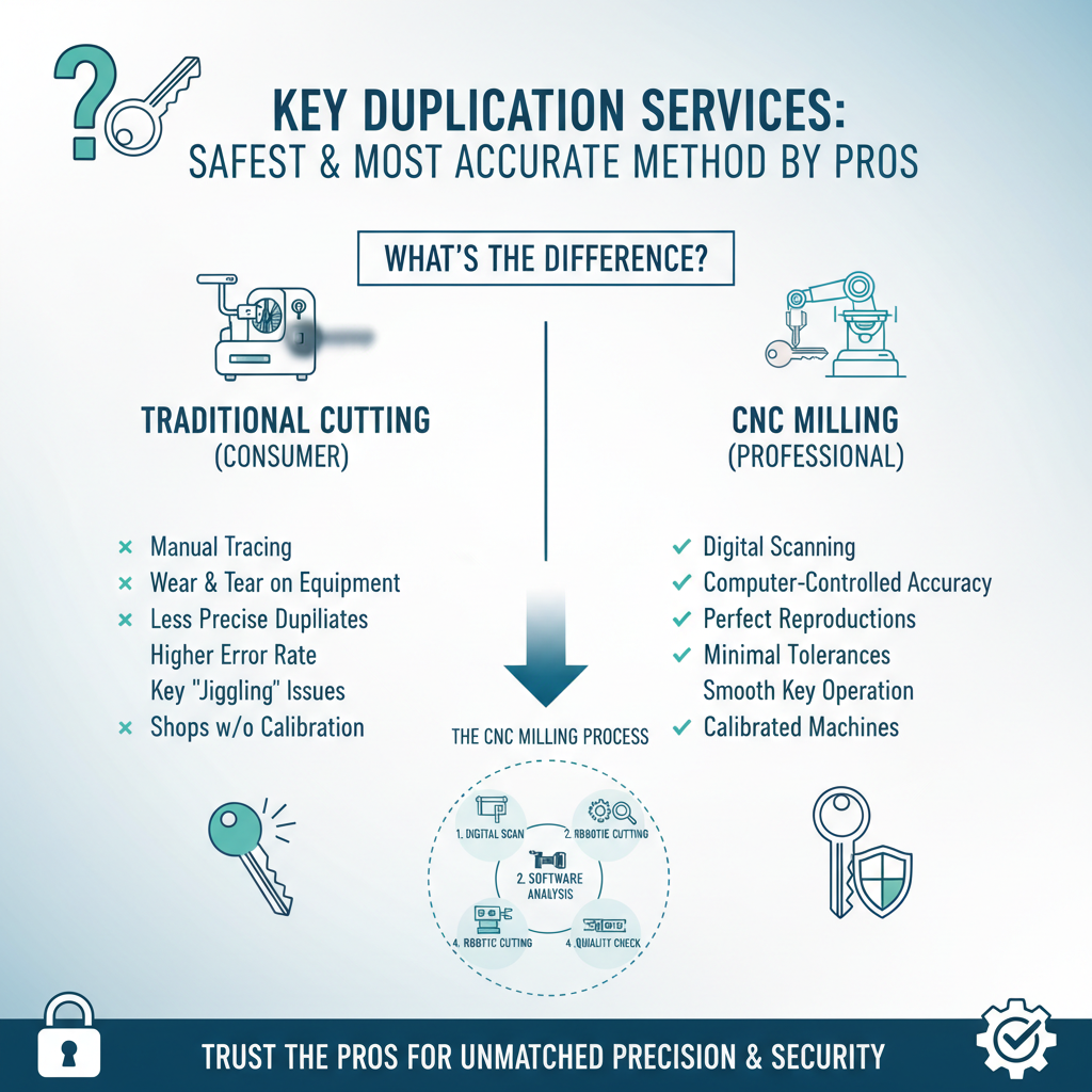 Key Duplication Services: What's the Safest & Most Accurate Method by Pros? - Understanding Key Duplication Services: What's the Safest & Most Accurate Method by Pros? - visual guide