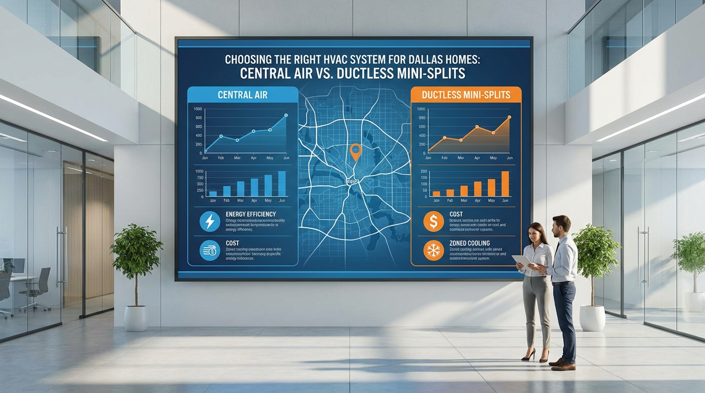 Central Air vs. Ductless Mini-Splits: DFW HVAC Comparison for Efficiency & Comfort