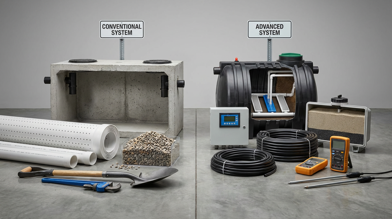Conventional vs. Advanced Septic Systems: Which is Right for You? - Professional equipment used for Conventional vs. Advanced Septic Systems: Which is Right for You?