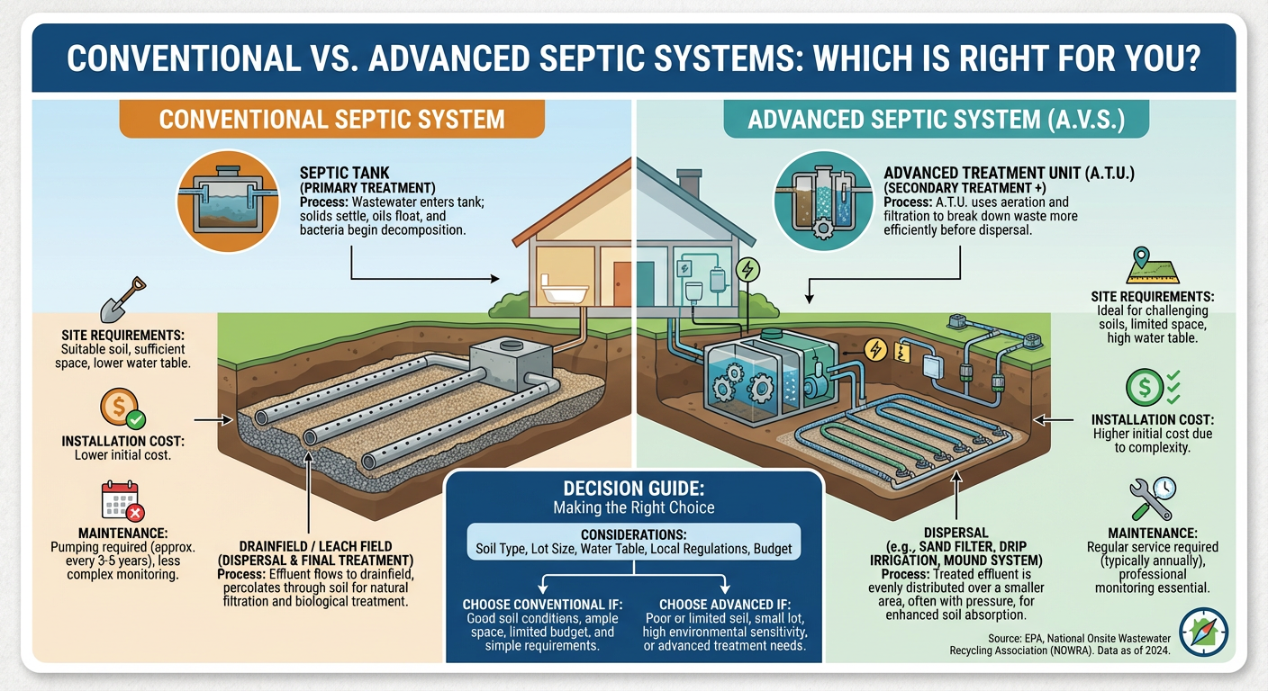 Conventional vs. Advanced Septic Systems: Which is Right for You? - Understanding Conventional vs. Advanced Septic Systems: Which is Right for You? - visual guide