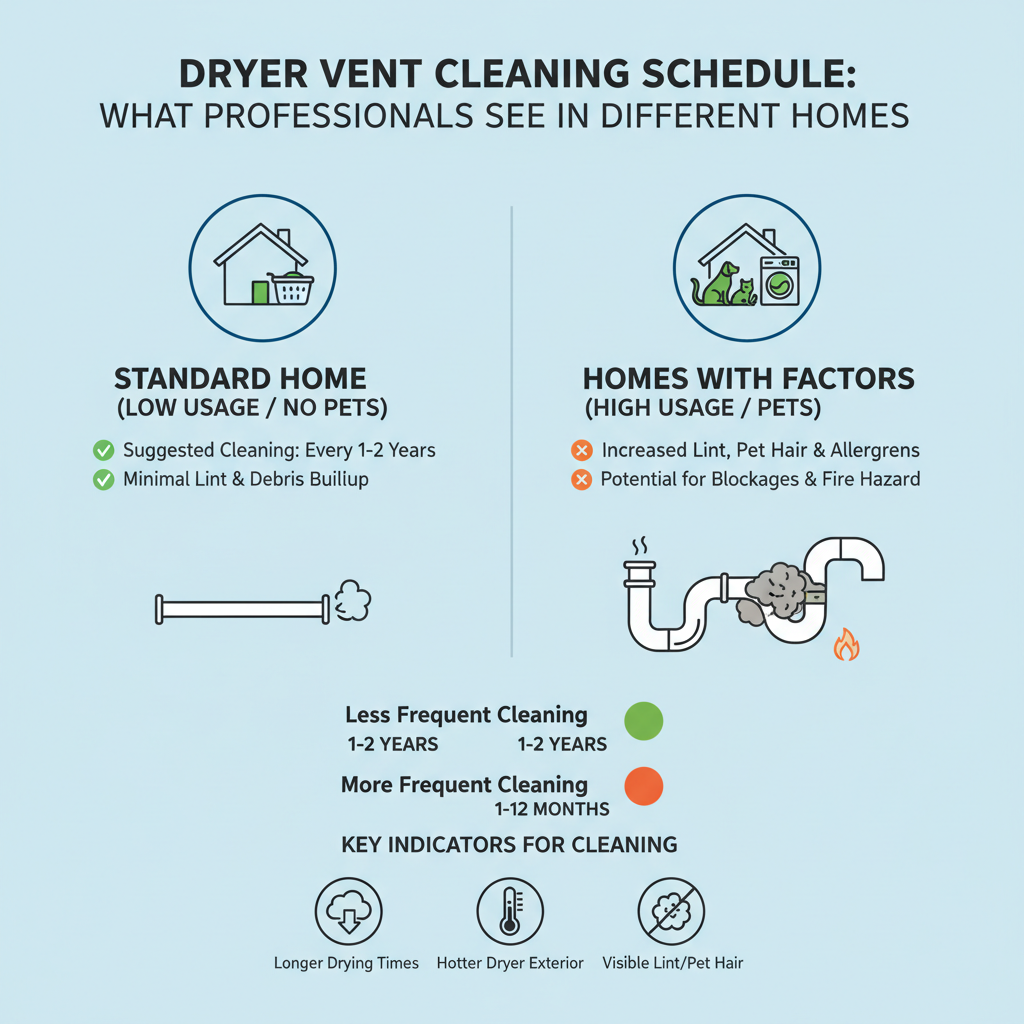 Dryer Vent Cleaning Schedule: What Professionals See in Different Homes (e.g., Pets, Usage) - Understanding Dryer Vent Cleaning Schedule: What Professionals See in Different Homes (e.g., Pets, Usage) - visual guide