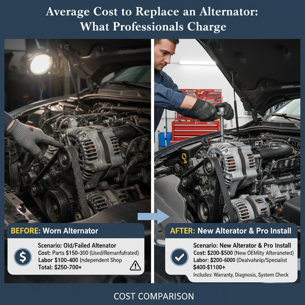 Average Cost to Replace an Alternator: What Professionals Charge - Comparing options for Average Cost to Replace an Alternator: What Professionals Charge