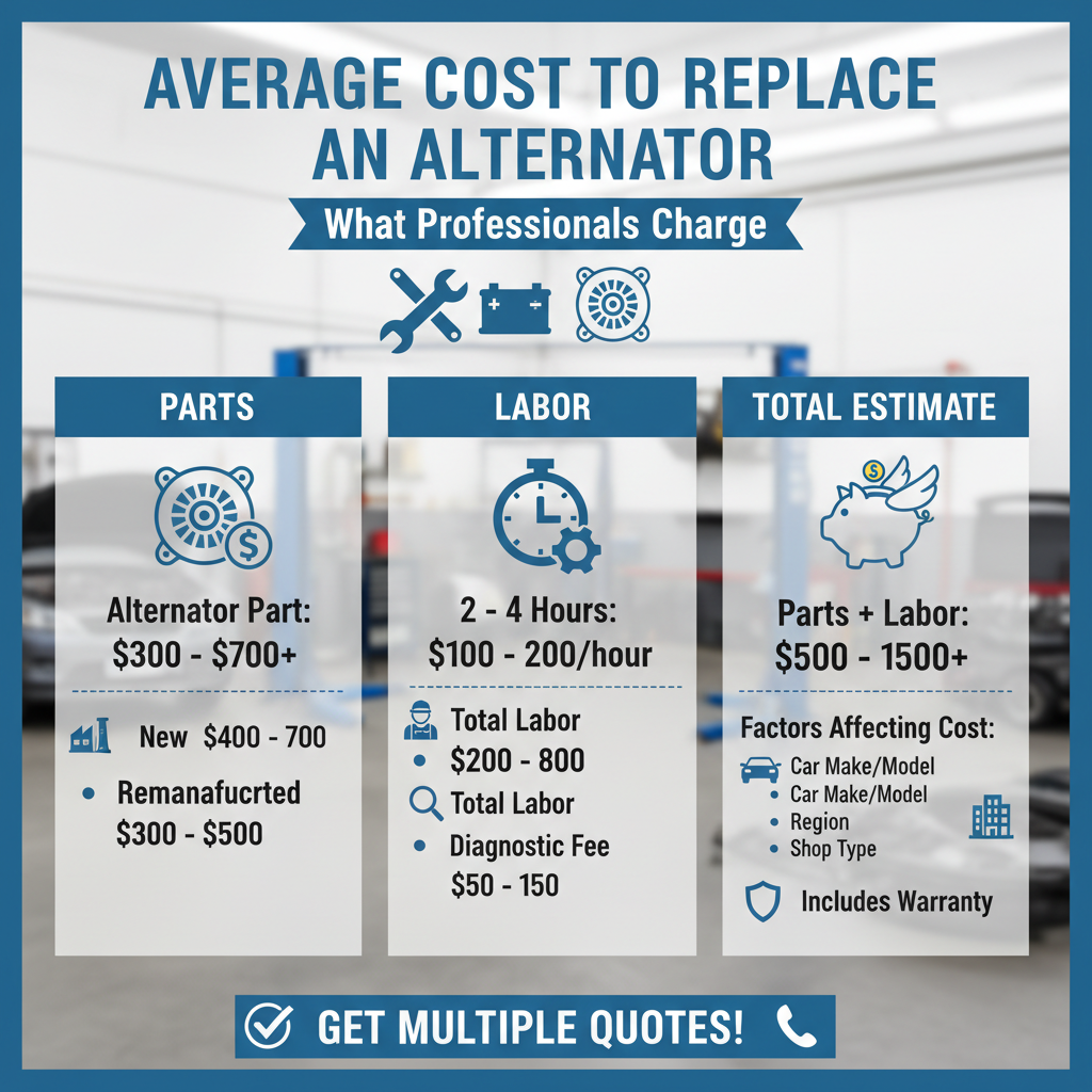 Average Cost to Replace an Alternator: What Professionals Charge - Understanding Average Cost to Replace an Alternator: What Professionals Charge - visual guide
