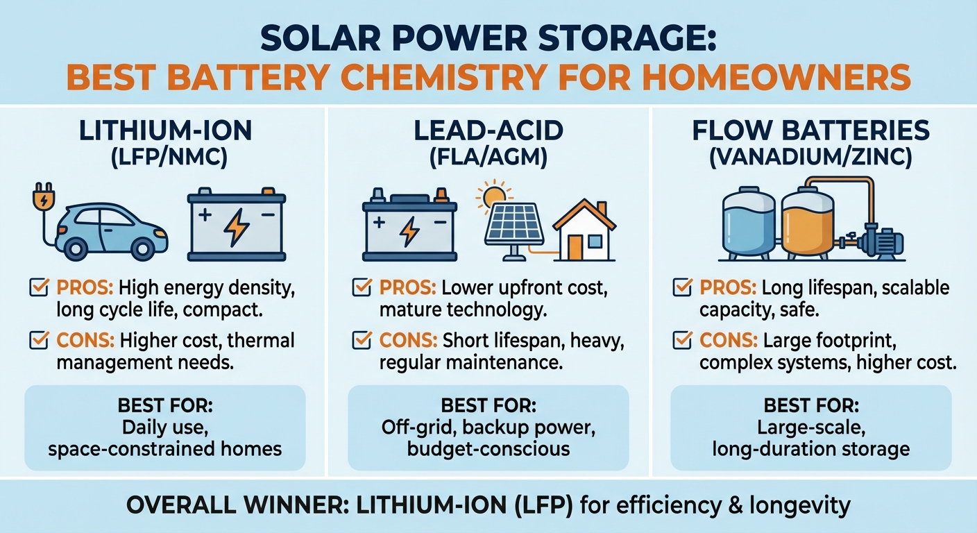 Solar Power Storage: What's the Best Battery Chemistry for Homeowners? - Understanding Solar Power Storage: What's the Best Battery Chemistry for Homeowners? - visual guide