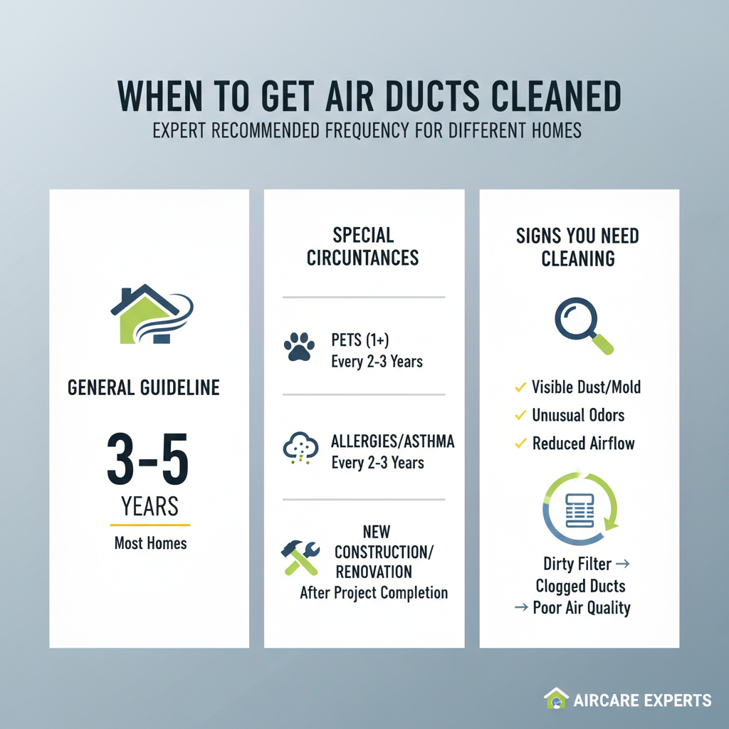 When to Get Air Ducts Cleaned: Expert Recommended Frequency for Different Homes - Understanding When to Get Air Ducts Cleaned: Expert Recommended Frequency for Different Homes - visual guide