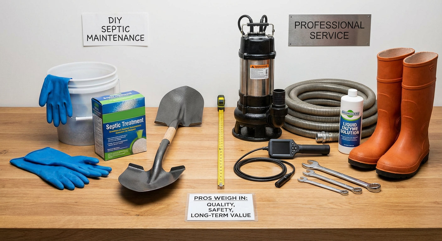 DIY Septic Maintenance vs. Professional Service: Pros Weigh In - Professional equipment used for DIY Septic Maintenance vs. Professional Service: Pros Weigh In