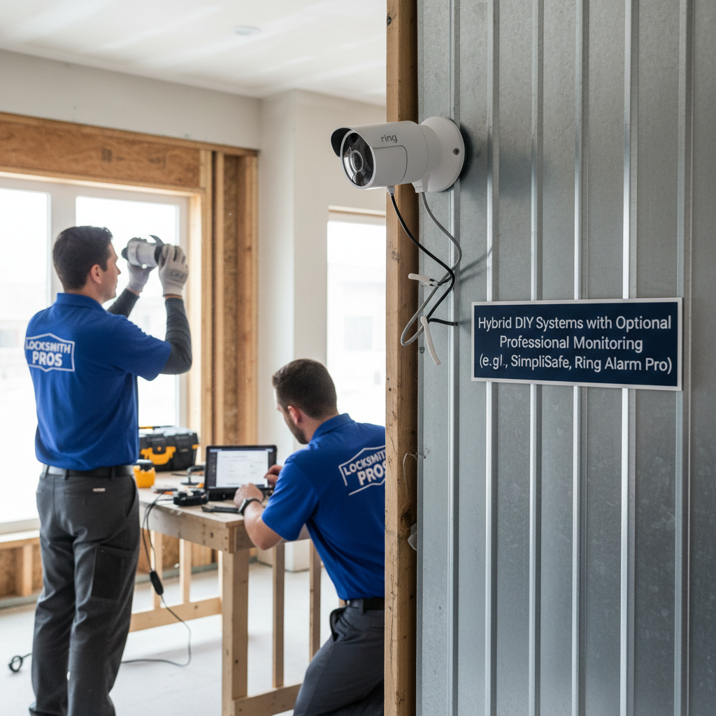 Best Home Security Camera Systems According to Locksmiths & Security Pros - Hybrid DIY Systems with Optional Professional Monitoring (e.g., SimpliSafe, Ring Alarm Pro) - the top choice for locksmith professionals