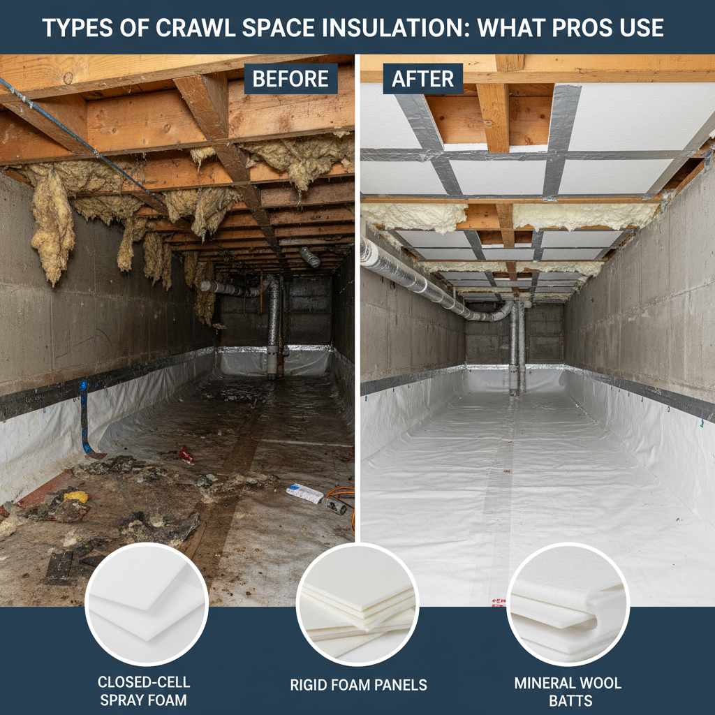 Types of Crawl Space Insulation: What Pros Use - Comparing options for Types of Crawl Space Insulation: What Pros Use