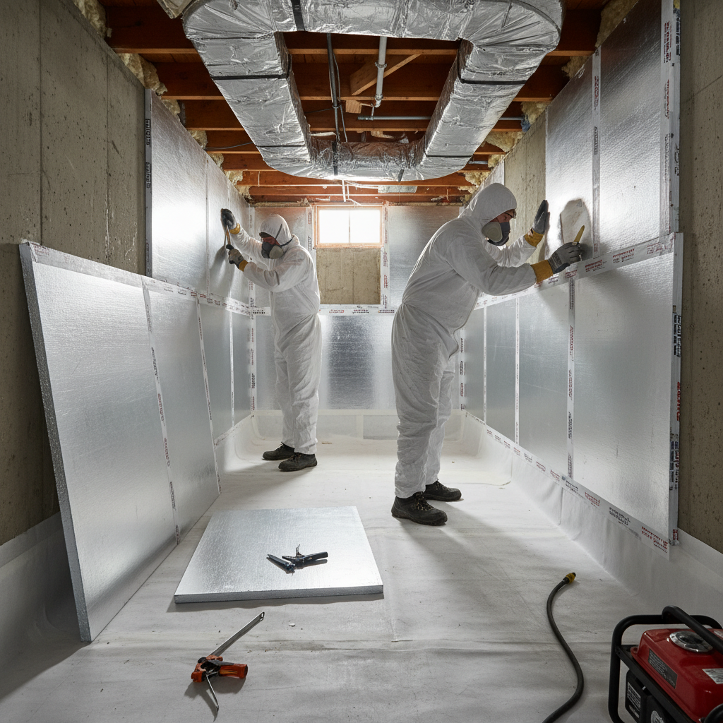 Types of Crawl Space Insulation: What Pros Use - Rigid Foam Board on Crawl Space Walls (Encapsulation Method) - the top choice for insulation professionals
