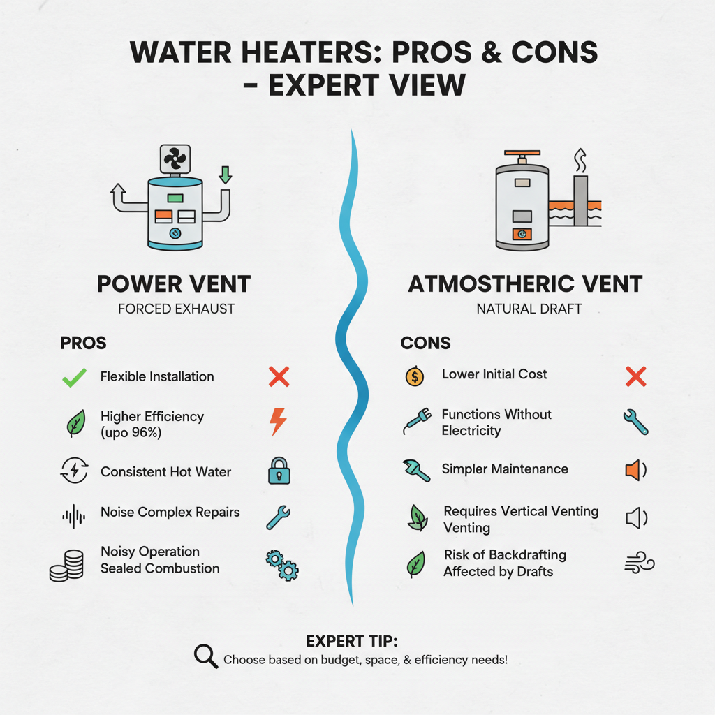 Power Vent vs. Atmospheric Vent Water Heaters: Pros & Cons from an Expert View - Understanding Power Vent vs. Atmospheric Vent Water Heaters: Pros & Cons from an Expert View - visual guide