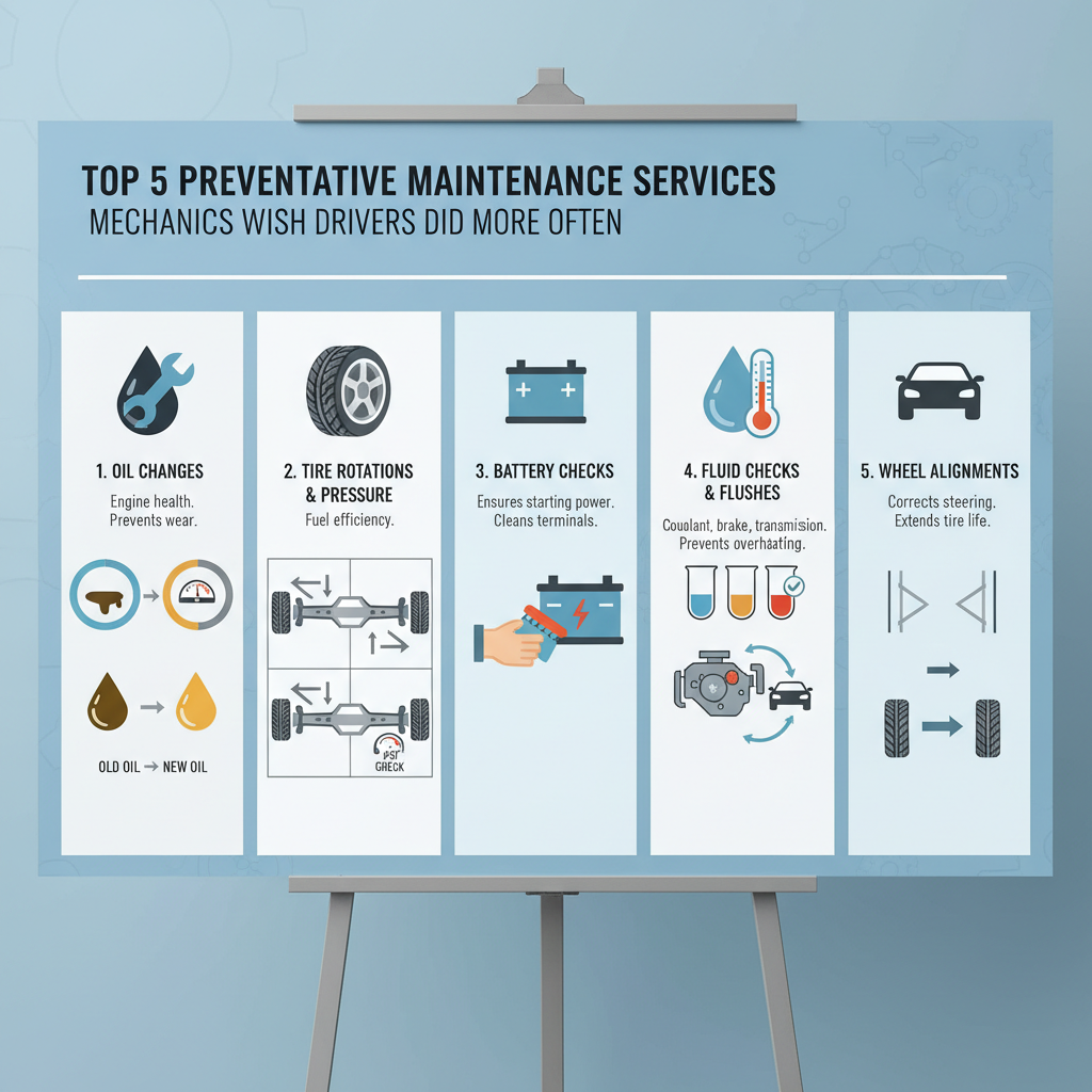 Top 5 Preventative Maintenance Services Mechanics Wish Drivers Did More Often - Understanding Top 5 Preventative Maintenance Services Mechanics Wish Drivers Did More Often - visual guide