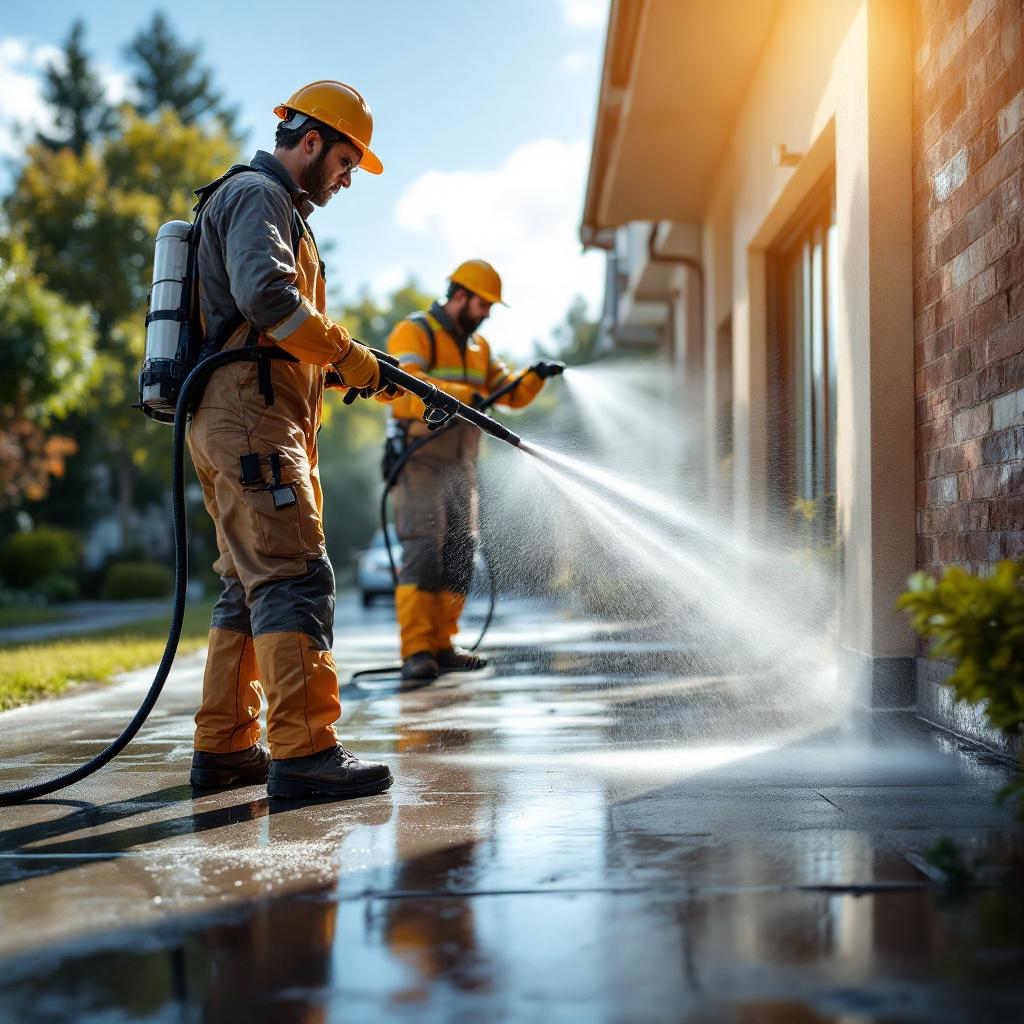 The Best Ways to Clean Concrete Driveways & Patios: Pro Advice - Pressure Washing with Pre-Treatment - the top choice for power-washing professionals