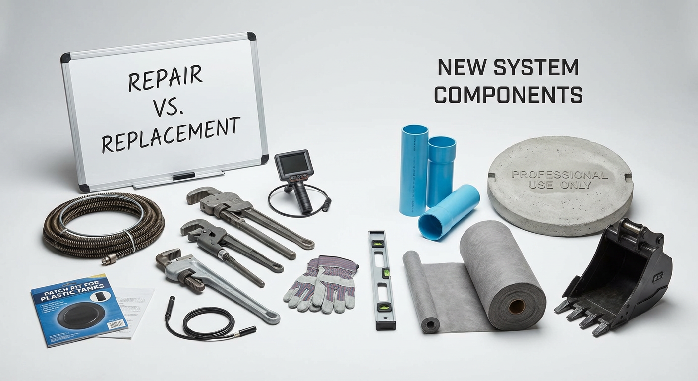 Septic Repair vs. Replacement: When Do Pros Recommend a New System? - Professional equipment used for Septic Repair vs. Replacement: When Do Pros Recommend a New System?