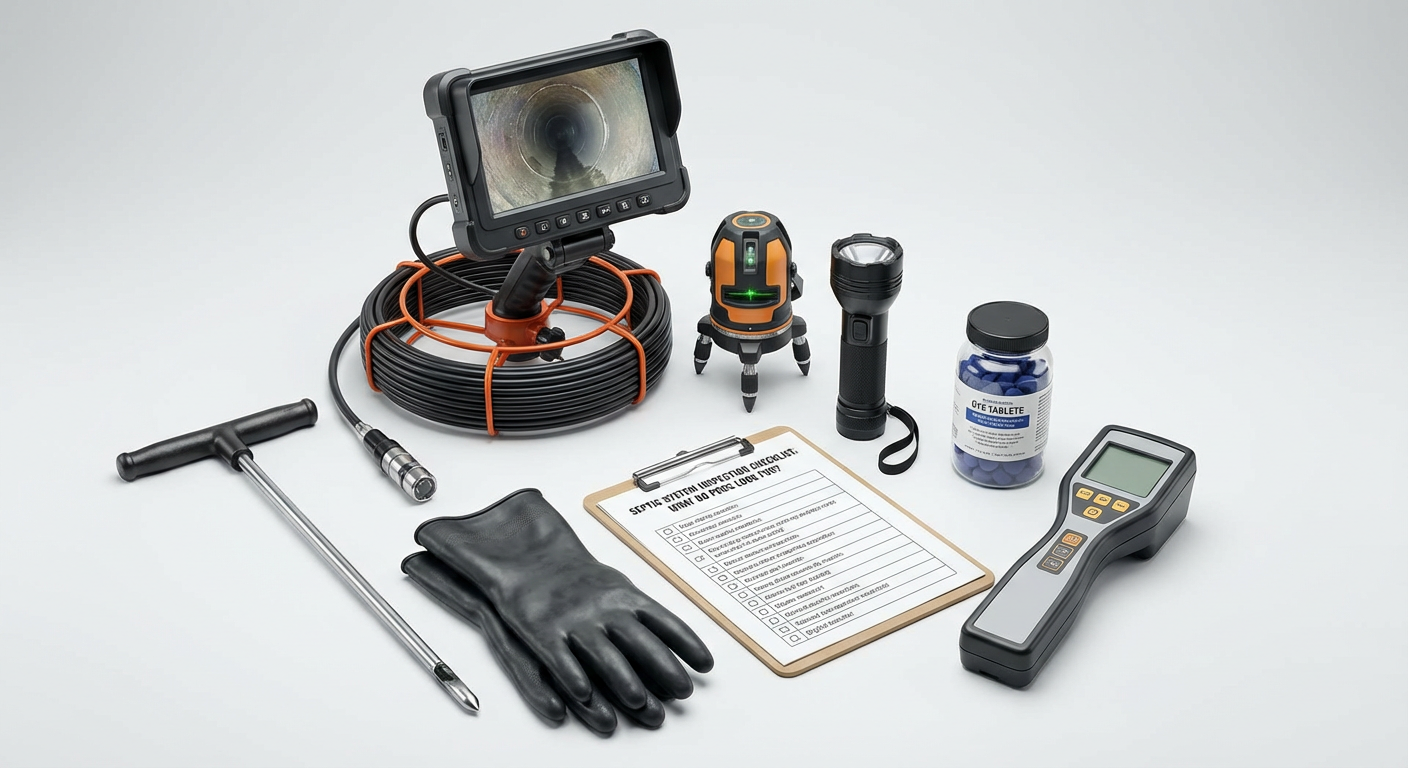 Septic System Inspection Checklist: What Do Pros Look For? - Professional equipment used for Septic System Inspection Checklist: What Do Pros Look For?
