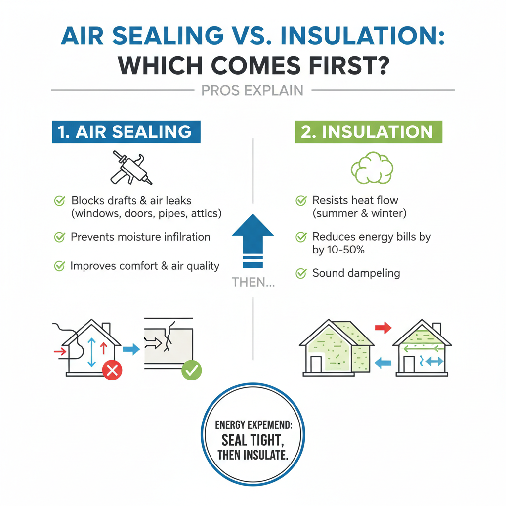 Air Sealing vs. Insulation: Which Comes First? Pros Explain - Understanding Air Sealing vs. Insulation: Which Comes First? Pros Explain - visual guide