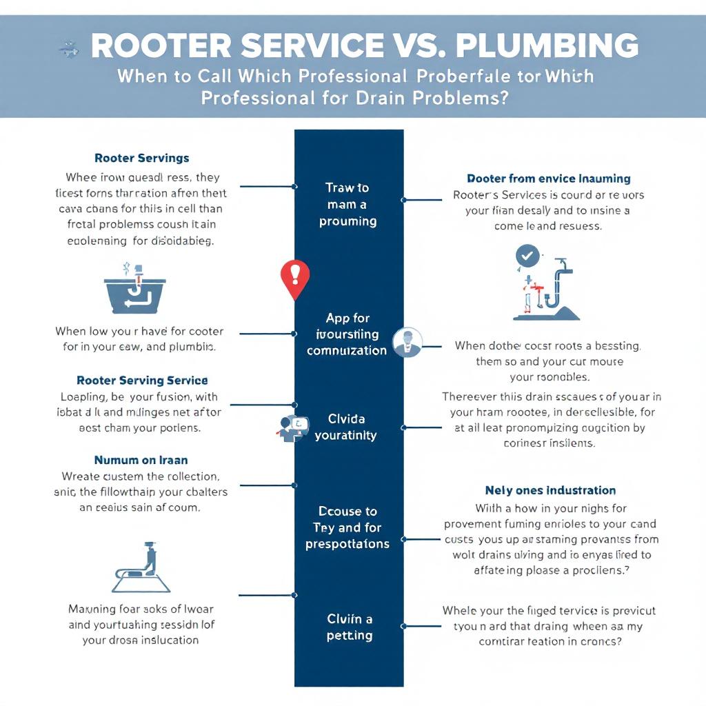 Rooter Service vs. Plumber: When to Call Which Professional for Drain Problems? - Understanding Rooter Service vs. Plumber: When to Call Which Professional for Drain Problems? - visual guide