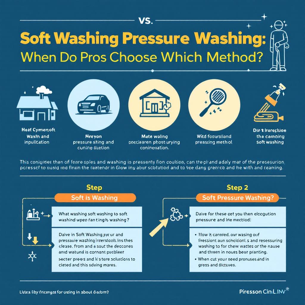 Soft Washing vs. Pressure Washing: When Do Pros Choose Which Method? - Understanding Soft Washing vs. Pressure Washing: When Do Pros Choose Which Method? - visual guide