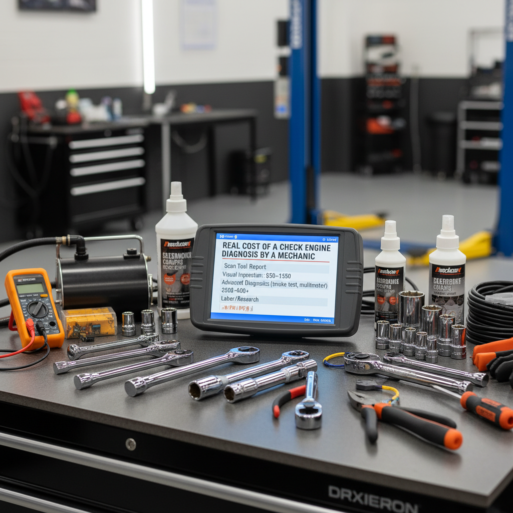 Real Cost of a Check Engine Light Diagnosis by a Mechanic - Professional equipment used for Real Cost of a Check Engine Light Diagnosis by a Mechanic