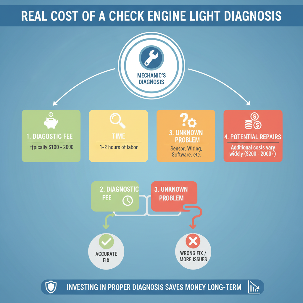 Real Cost of a Check Engine Light Diagnosis by a Mechanic - Understanding Real Cost of a Check Engine Light Diagnosis by a Mechanic - visual guide