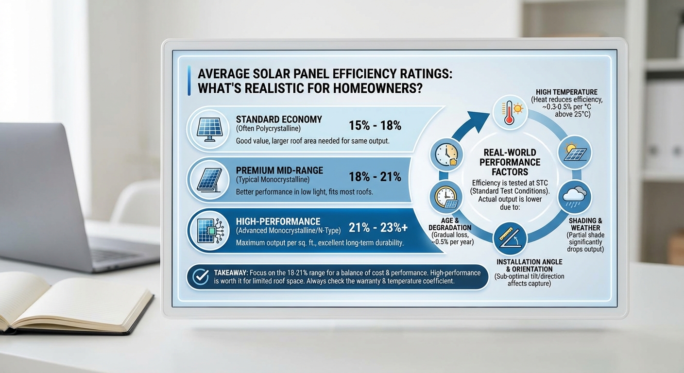 Average Solar Panel Efficiency Ratings: What's Realistic for Homeowners? - Understanding Average Solar Panel Efficiency Ratings: What's Realistic for Homeowners? - visual guide