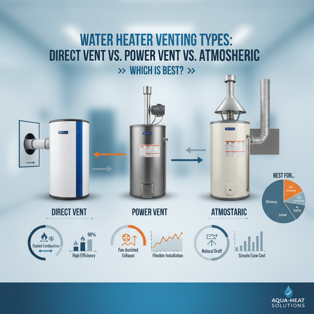 Comparing Water Heater Venting Systems: Atmospheric, Direct Vent, and Power Vent Explained