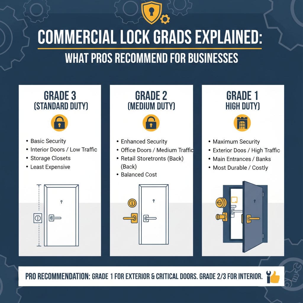 Commercial Lock Grades Explained: What Pros Recommend for Businesses - Understanding Commercial Lock Grades Explained: What Pros Recommend for Businesses - visual guide