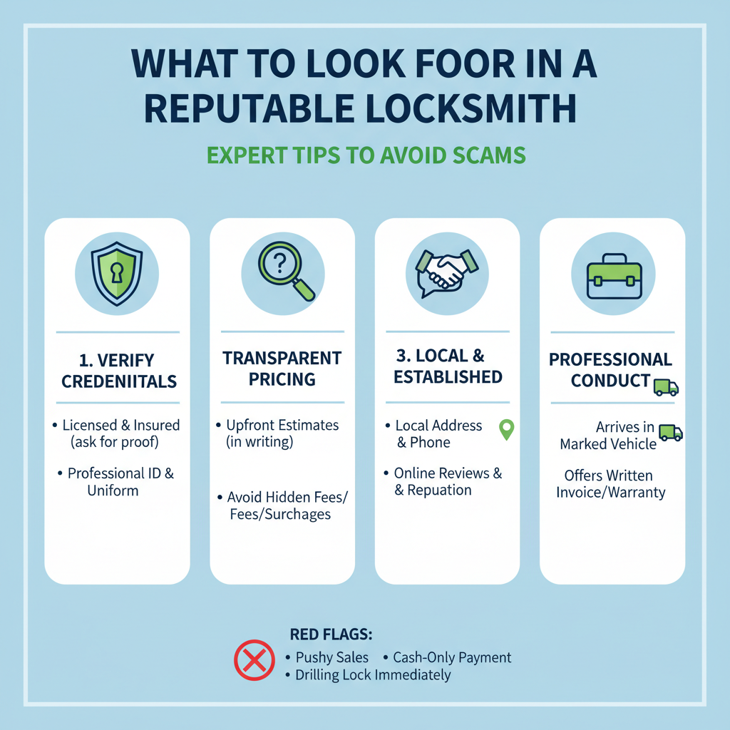 What to Look for in a Reputable Locksmith: Expert Tips to Avoid Scams - Understanding What to Look for in a Reputable Locksmith: Expert Tips to Avoid Scams - visual guide