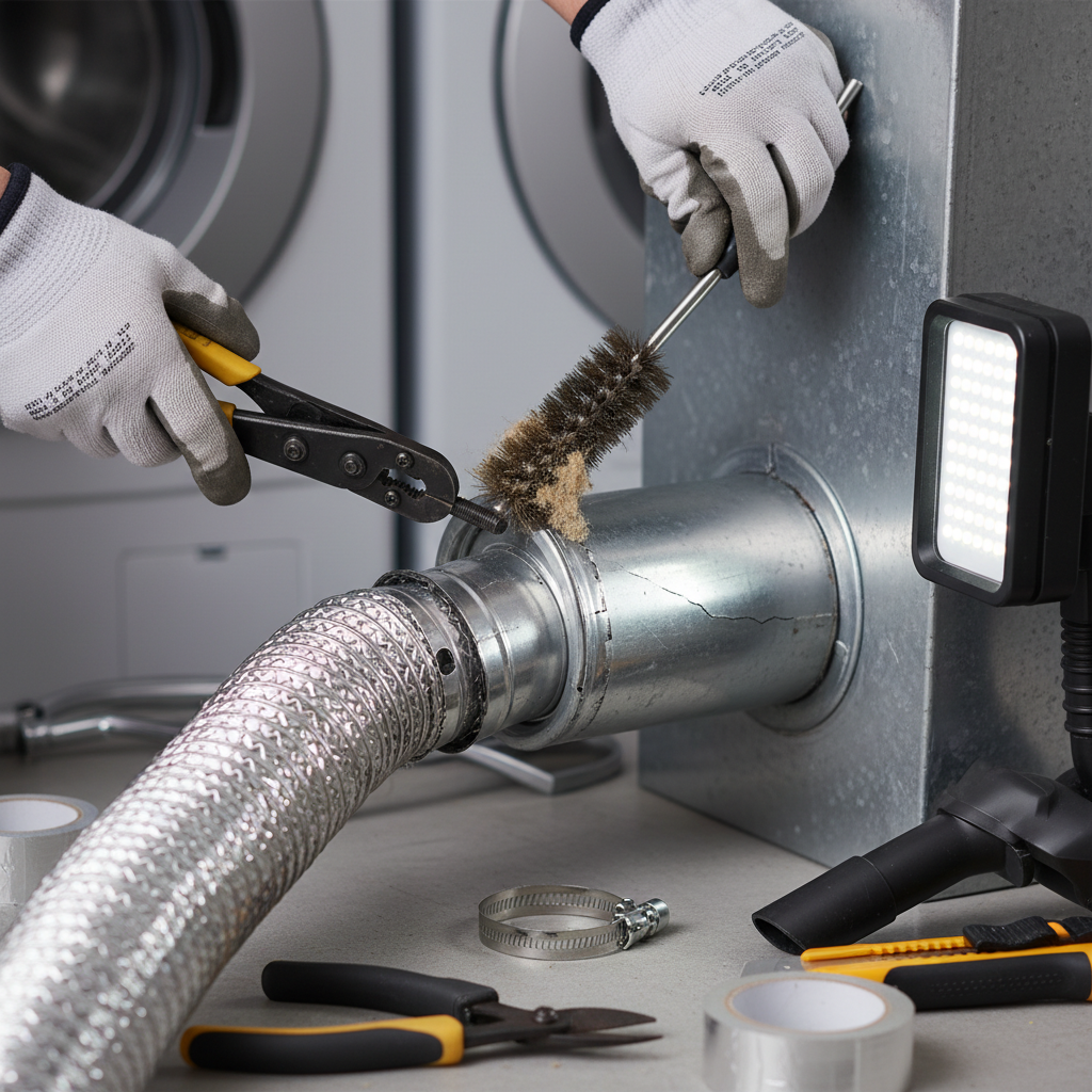 Dryer vent fitting issues, including improper connections, blockages (lint, debris), and physical damage (cracks, kinks, disconnections) leading to reduced drying efficiency, increased energy consumption, and potential fire hazards. Troubleshooting & Fixes professional repair detail