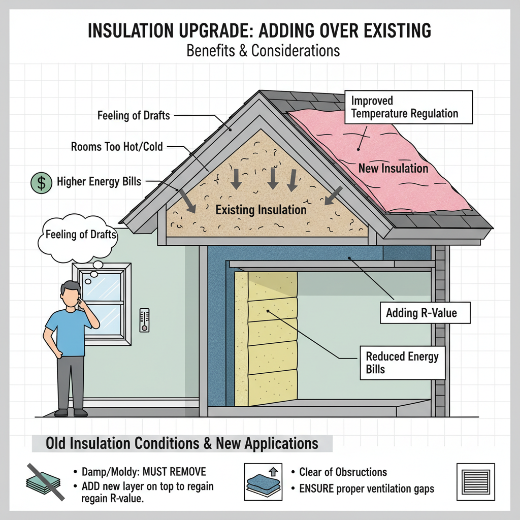 Adding New Insulation Over Existing Insulation (Troubleshooting & Fixes) visual diagram