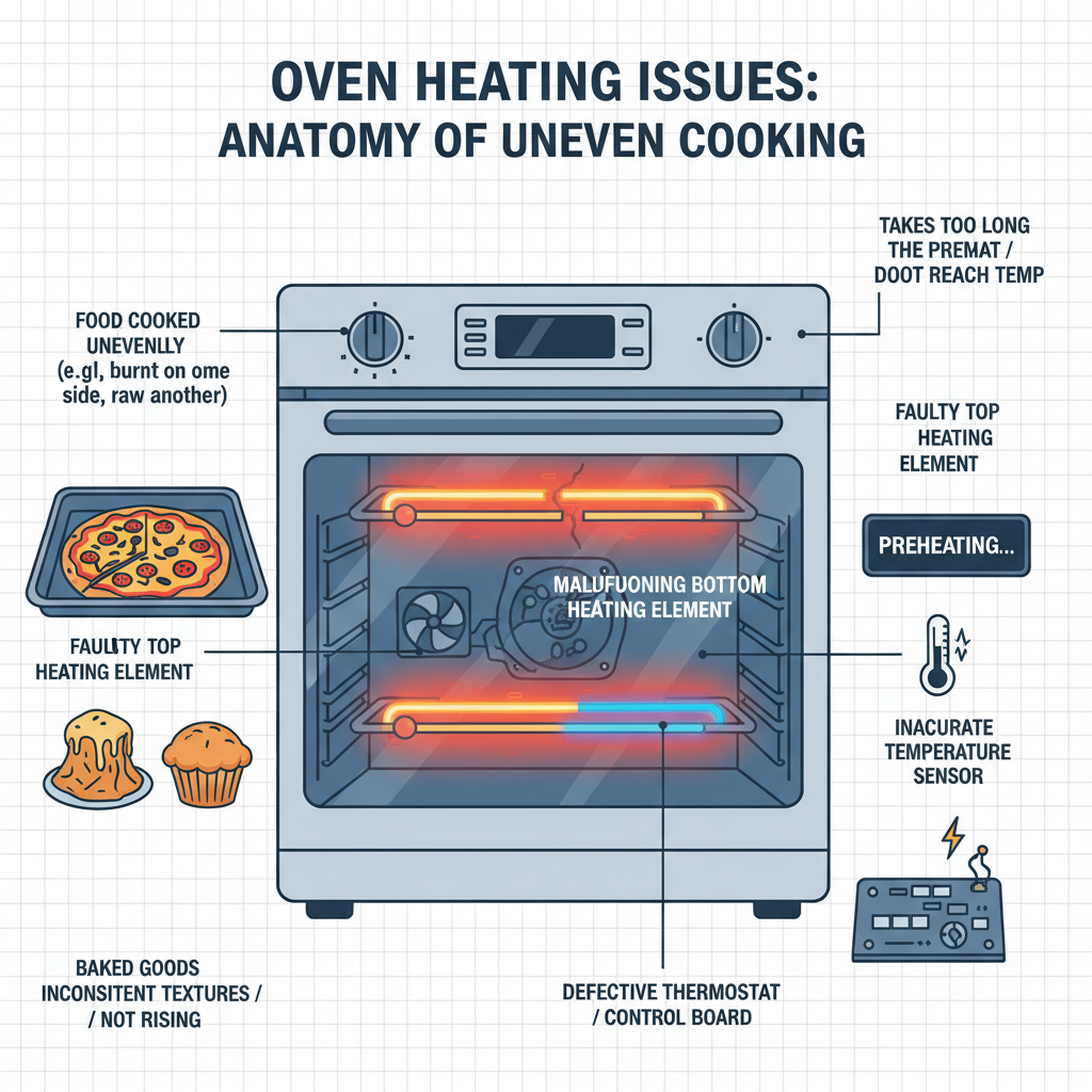 Oven Not Heating Evenly? Troubleshooting & Fixes from a 25-Year Tech visual diagram
