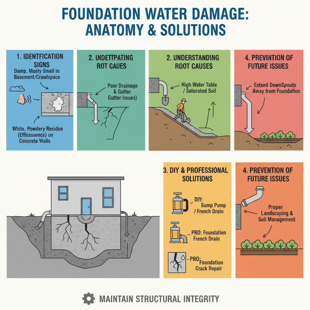 Foundation Water Damage (Troubleshooting & Fixes) visual diagram