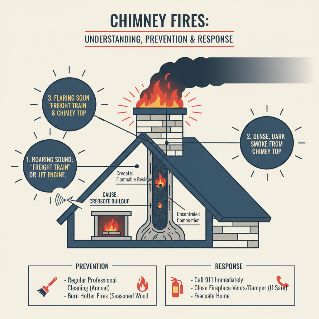 Chimney Fires: What They Are & How to Not Burn Your House Down (Troubleshooting & Fixes) visual diagram