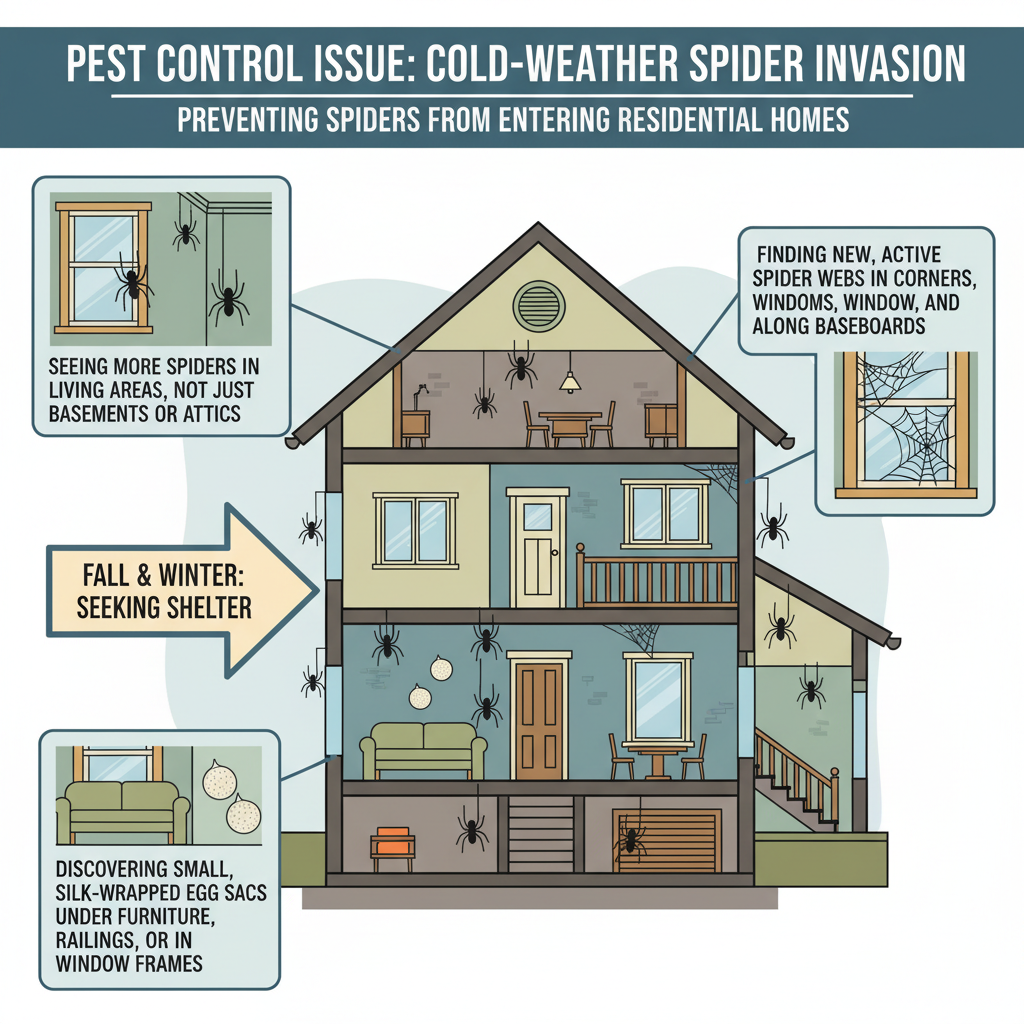 Preventing Spiders From Entering Your Home in Fall & Winter (Troubleshooting & Fixes) visual diagram