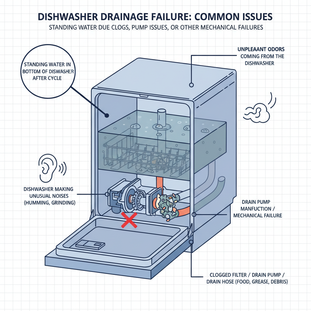 Dishwasher Not Draining? (A 25-Year Vet's Troubleshooting Guide) visual diagram