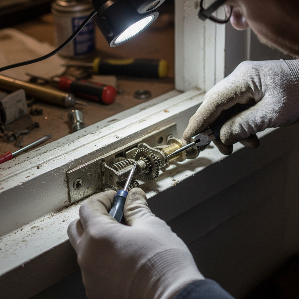 Basement Window Lock is Busted? Here's How to Fix It (The Real Way) professional repair detail
