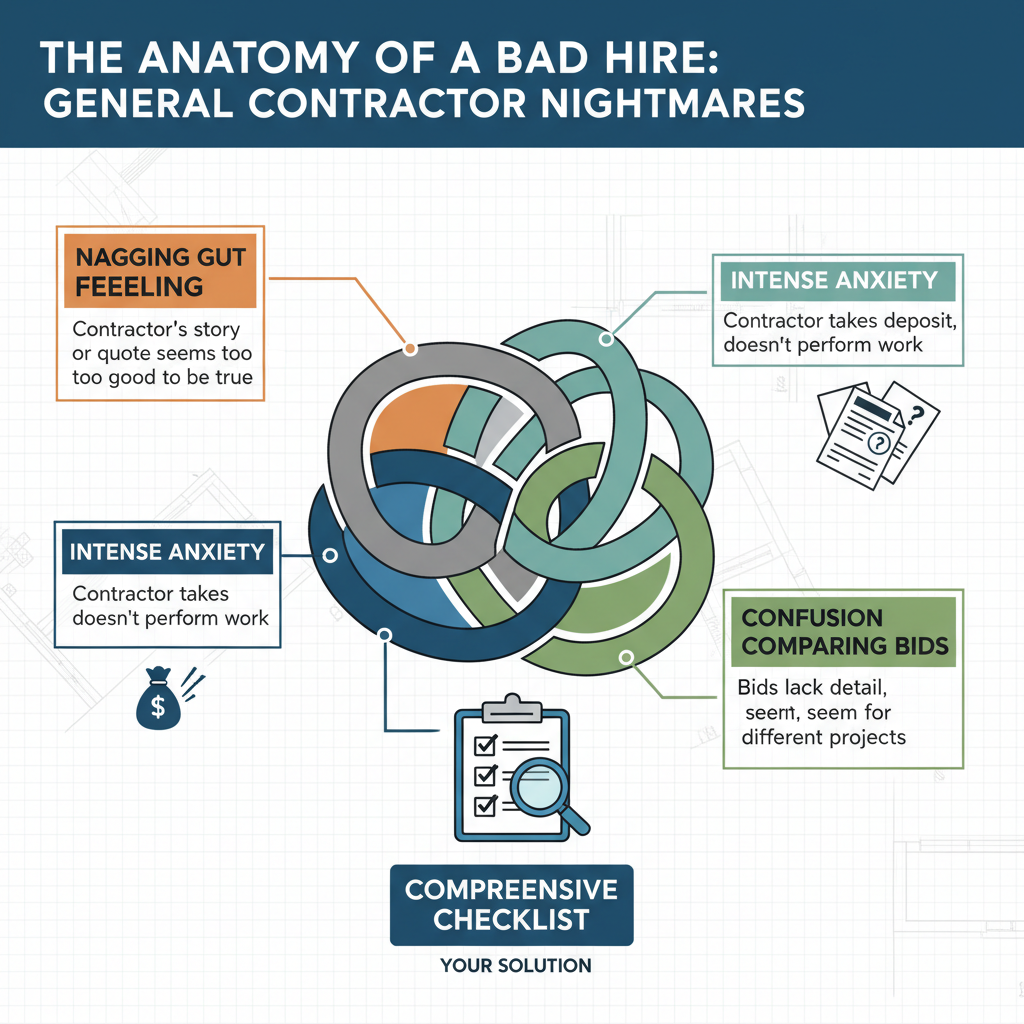 Hiring a General Contractor: A Vet's No-Nonsense Checklist (Troubleshooting & Fixes) visual diagram