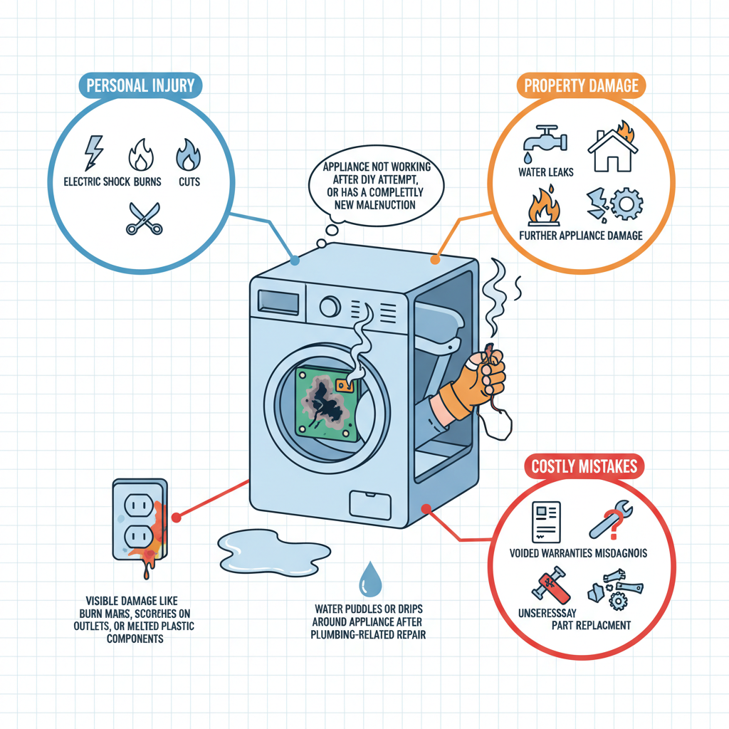 DIY Appliance Repair Gone Wrong (Troubleshooting & Fixes) visual diagram