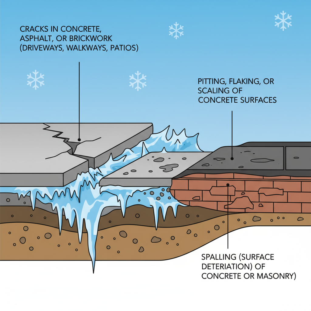 Winterizing Concrete and Masonry: Preventing Frost Heave and Freeze-Thaw Damage Troubleshooting & Fixes (2024 Guide) visual diagram