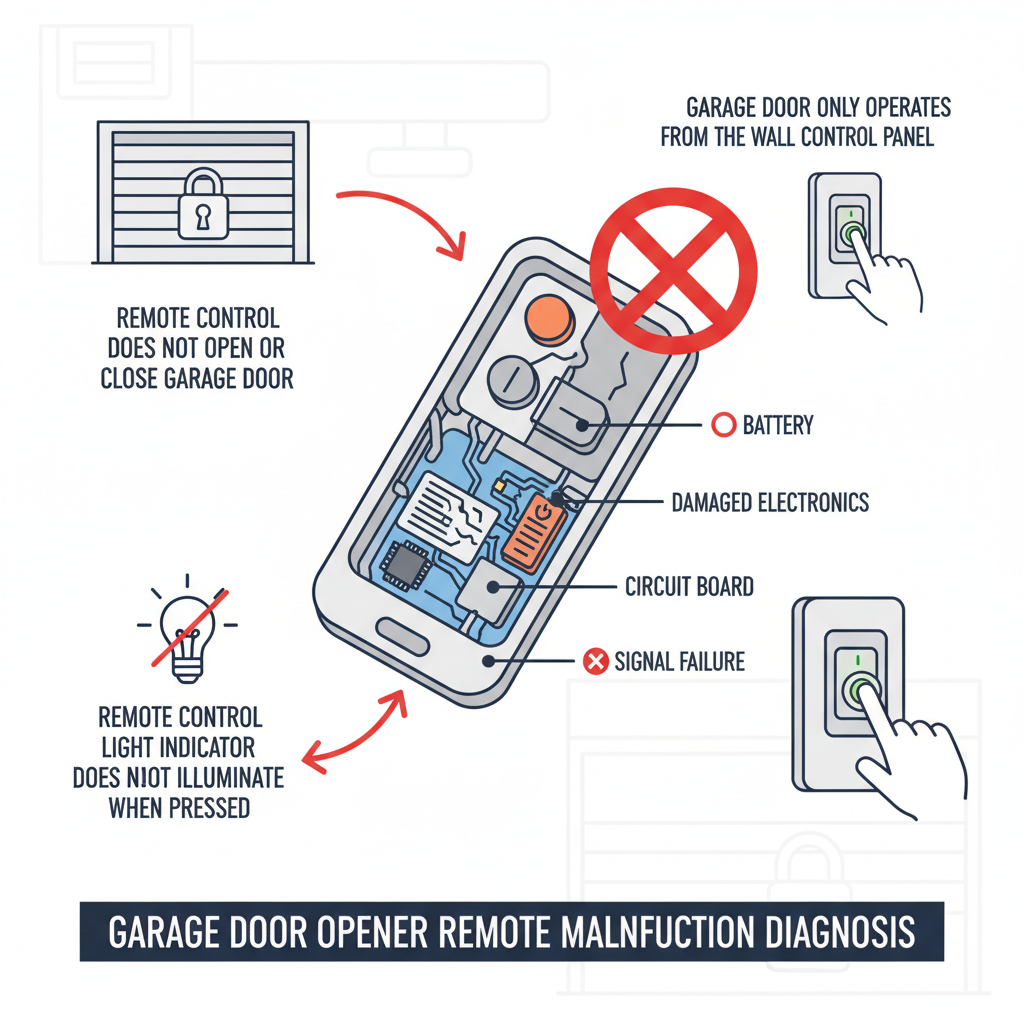 Garage Door Opener Remote Not Working (Troubleshooting & Fixes) visual diagram