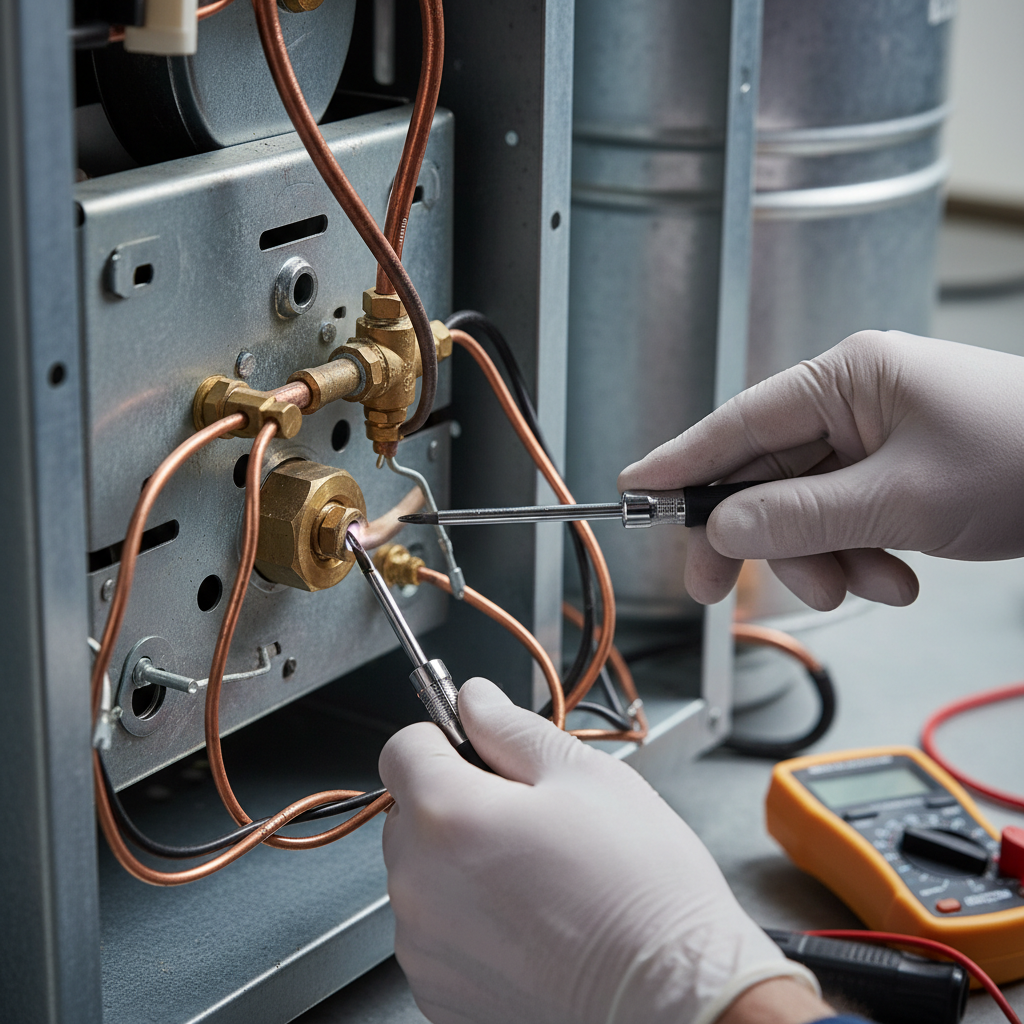 Gas Furnace Pilot Light Goes Out? (What I've Seen and How to Fix It) professional repair detail