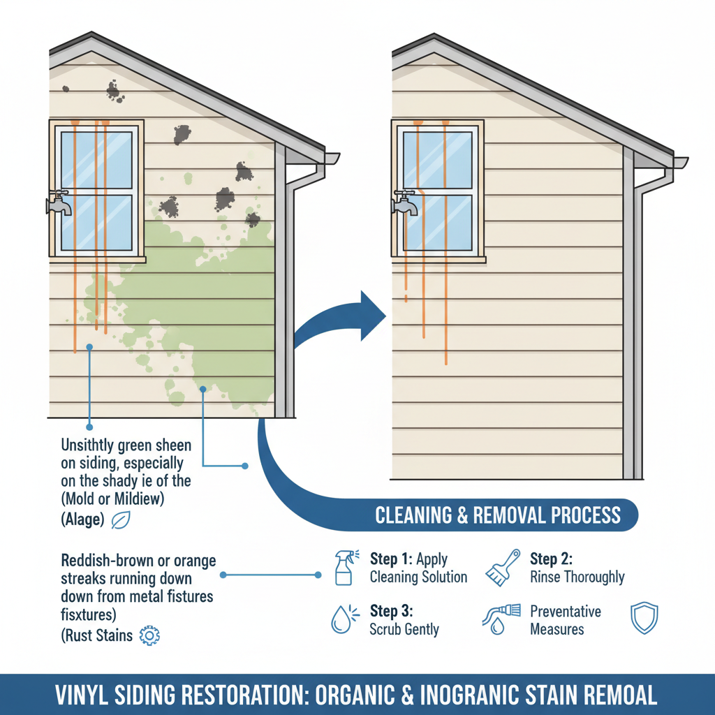 That Green Gunk and Rust on Your Siding? (A Veteran's Guide to Cleaning It Right) visual diagram